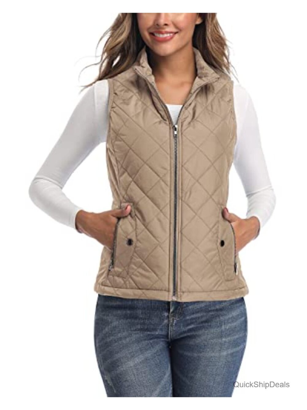 Women's Quilted Vest Lightweight Packable Puffer Gilet